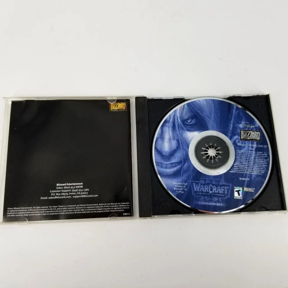 WarCraft III 3 Frozen Throne Expansion PC CD Rom Game Mac Windows 98+ 2003